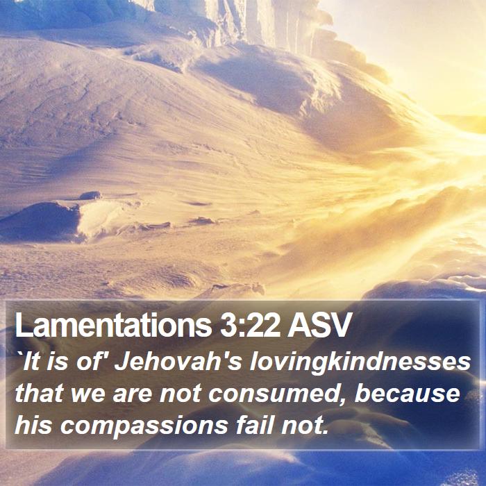 Lamentations 3:22 ASV Bible Study