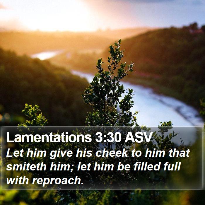 Lamentations 3:30 ASV Bible Study