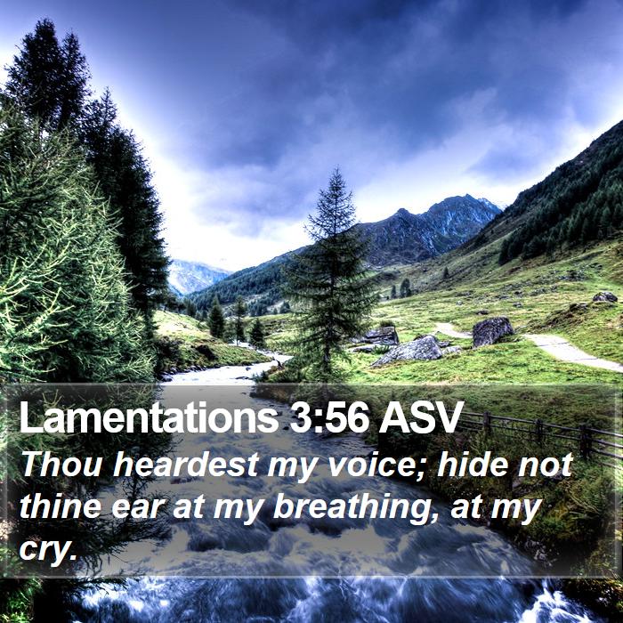 Lamentations 3:56 ASV Bible Study