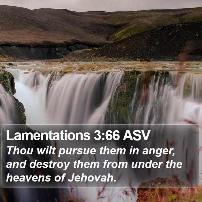 Lamentations 3:66 ASV Bible Study