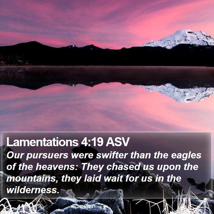 Lamentations 4:19 ASV Bible Study