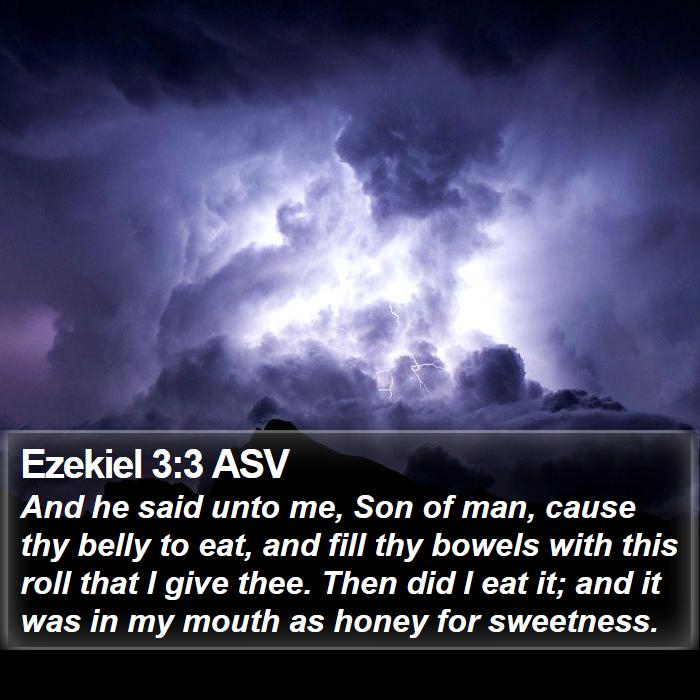 Ezekiel 3:3 ASV Bible Study