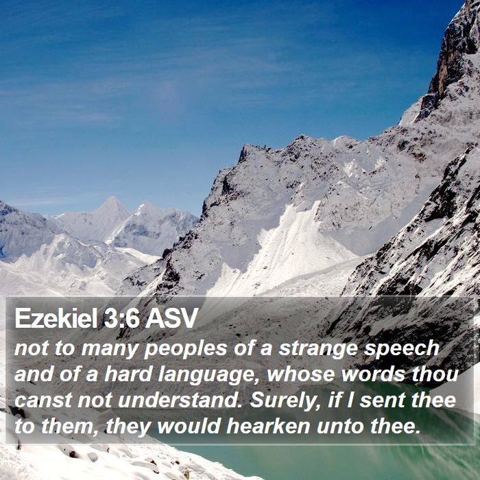 Ezekiel 3:6 ASV Bible Study