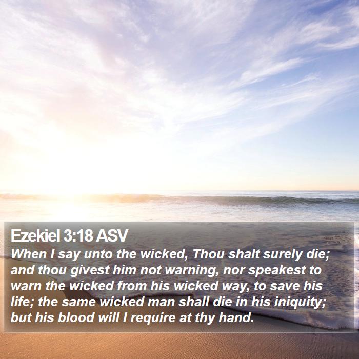 Ezekiel 3:18 ASV Bible Study