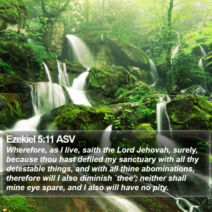 Ezekiel 5:11 ASV Bible Study