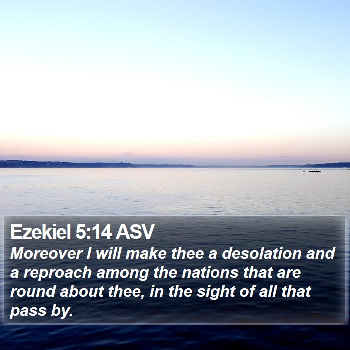 Ezekiel 5:14 ASV Bible Study