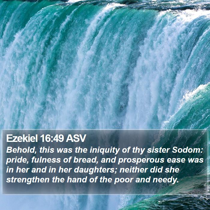 Ezekiel 16:49 ASV Bible Study