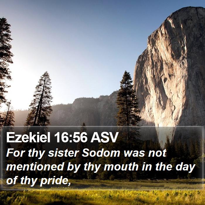 Ezekiel 16:56 ASV Bible Study