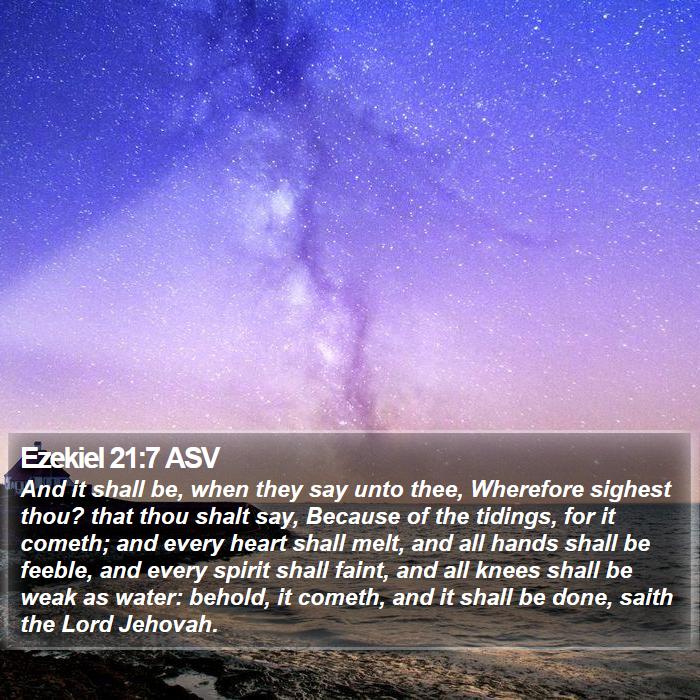 Ezekiel 21:7 ASV Bible Study