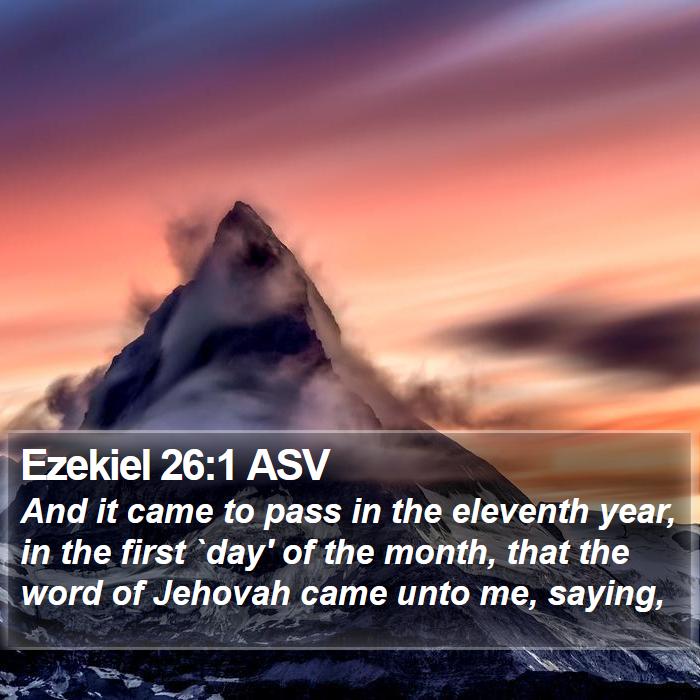 Ezekiel 26:1 ASV Bible Study