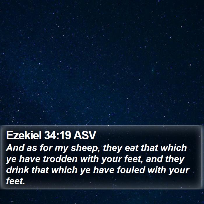 Ezekiel 34:19 ASV Bible Study