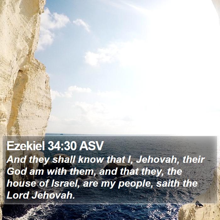 Ezekiel 34:30 ASV Bible Study