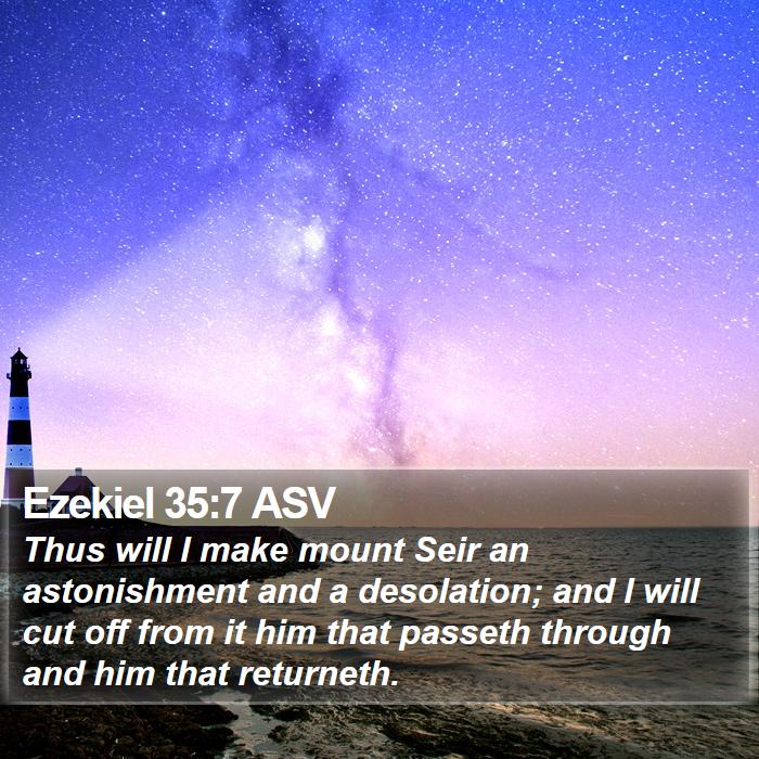 Ezekiel 35:7 ASV Bible Study