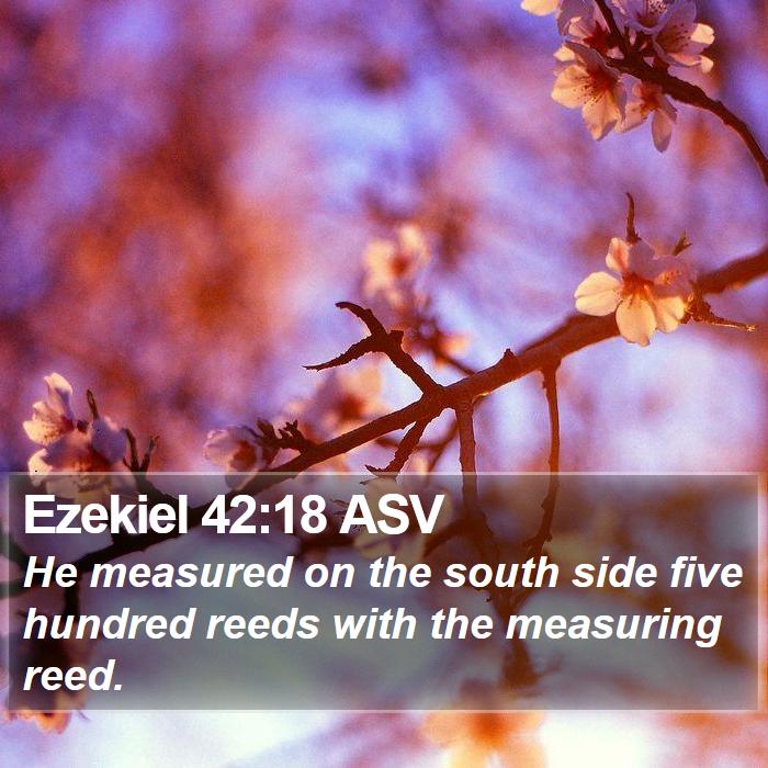 Ezekiel 42:18 ASV Bible Study