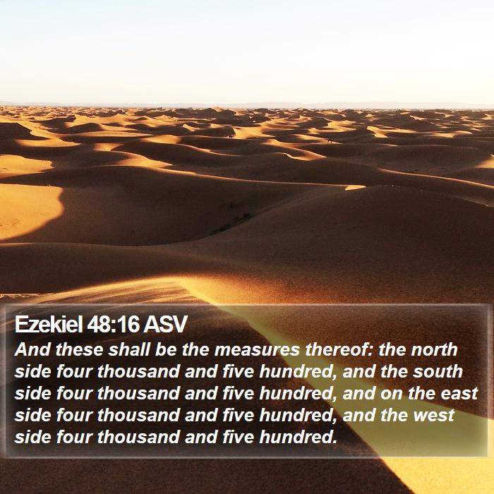 Ezekiel 48:16 ASV Bible Study