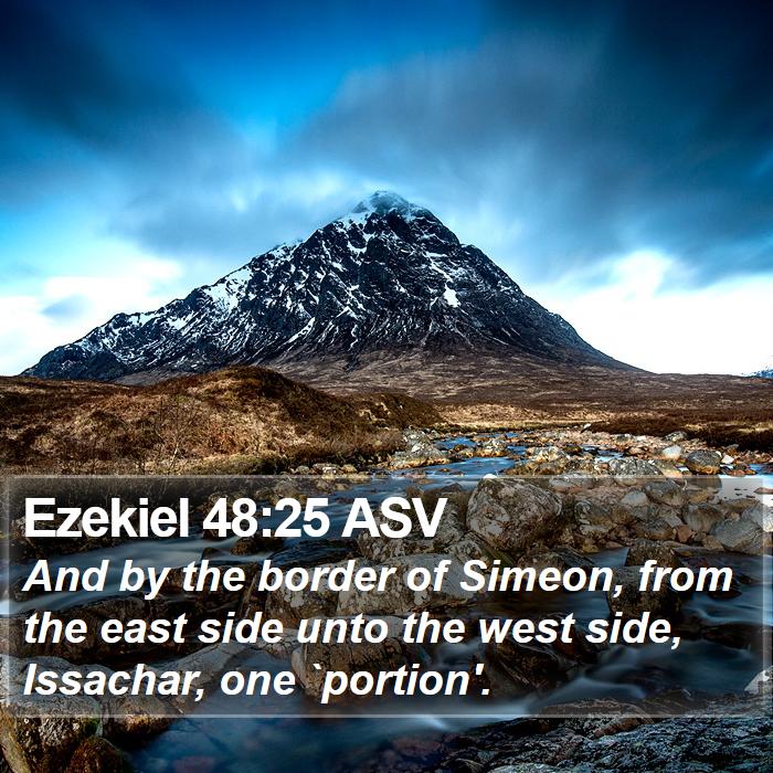 Ezekiel 48:25 ASV Bible Study