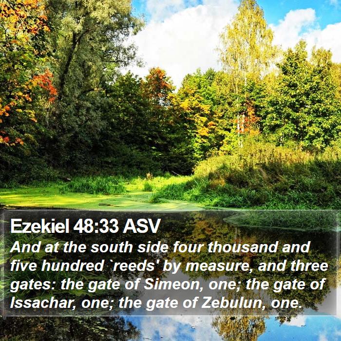 Ezekiel 48:33 ASV Bible Study