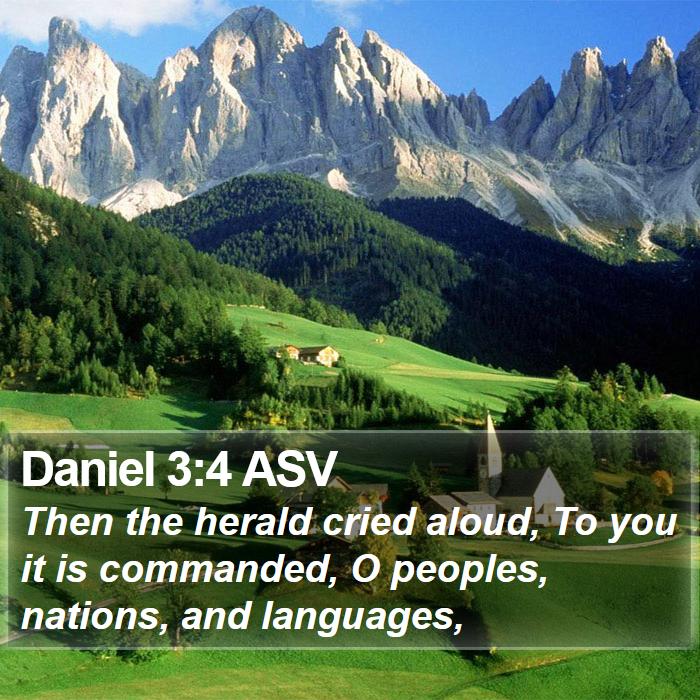 Daniel 3:4 ASV Bible Study