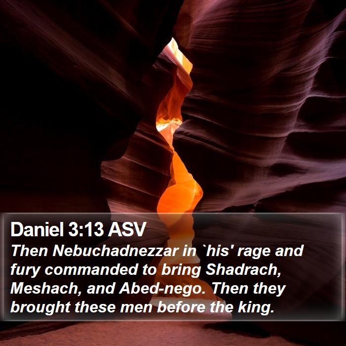 Daniel 3:13 ASV Bible Study