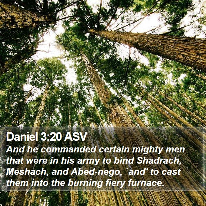 Daniel 3:20 ASV Bible Study