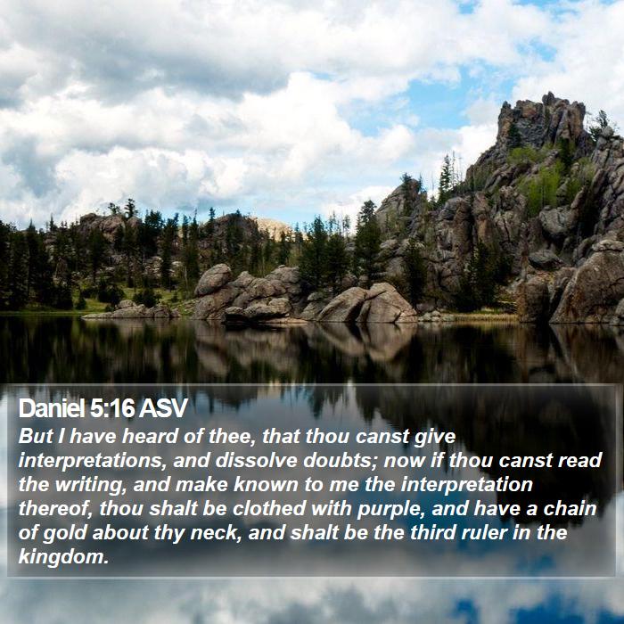 Daniel 5:16 ASV Bible Study