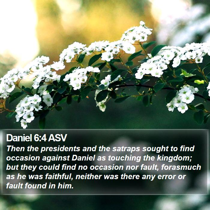 Daniel 6:4 ASV Bible Study