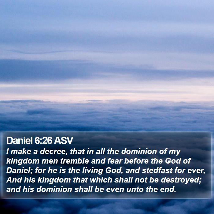 Daniel 6:26 ASV Bible Study