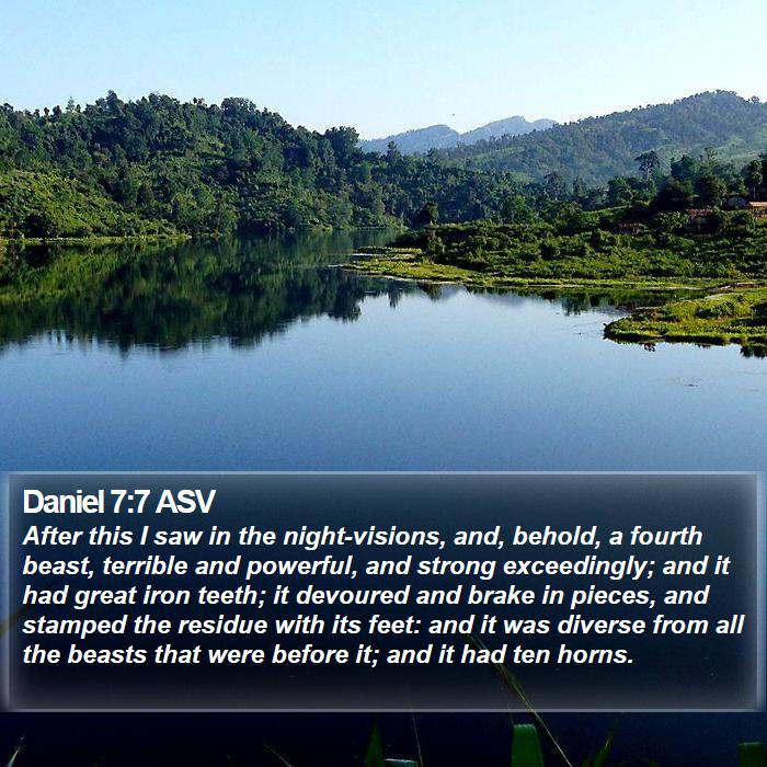 Daniel 7:7 ASV Bible Study