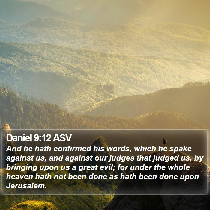 Daniel 9:12 ASV Bible Study