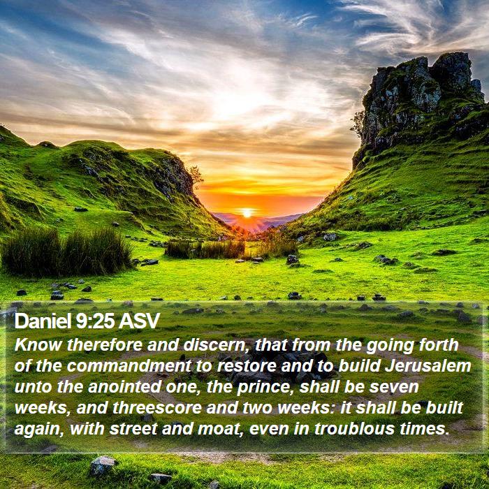 Daniel 9:25 ASV Bible Study