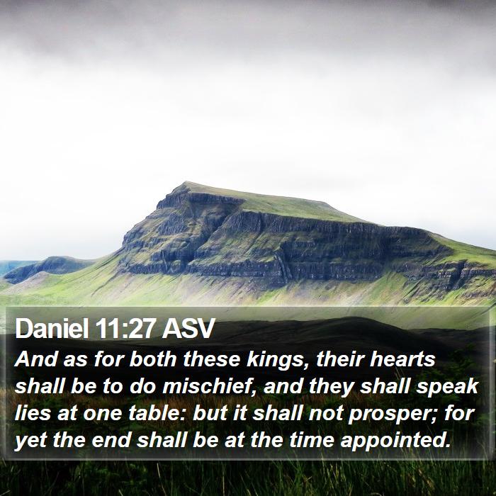 Daniel 11:27 ASV Bible Study