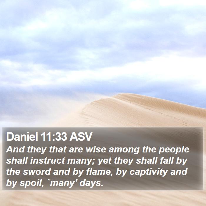 Daniel 11:33 ASV Bible Study