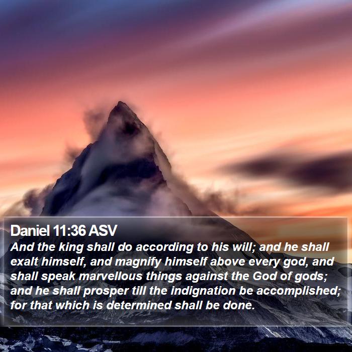 Daniel 11:36 ASV Bible Study