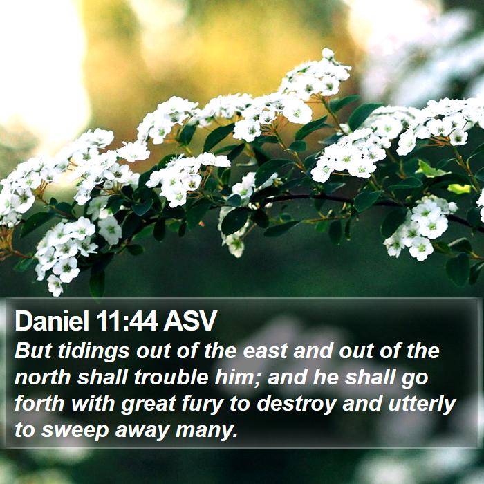 Daniel 11:44 ASV Bible Study