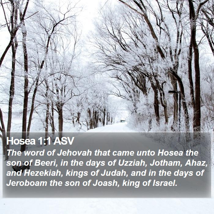 Hosea 1:1 ASV Bible Study