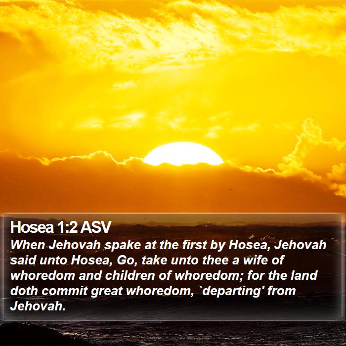 Hosea 1:2 ASV Bible Study