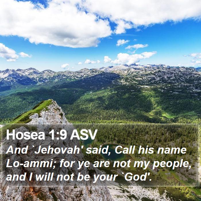 Hosea 1:9 ASV Bible Study