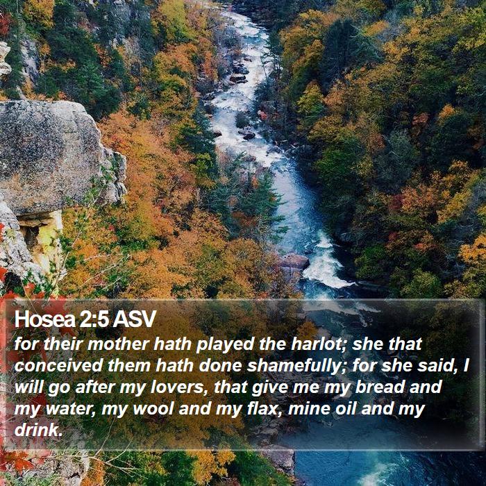 Hosea 2:5 ASV Bible Study