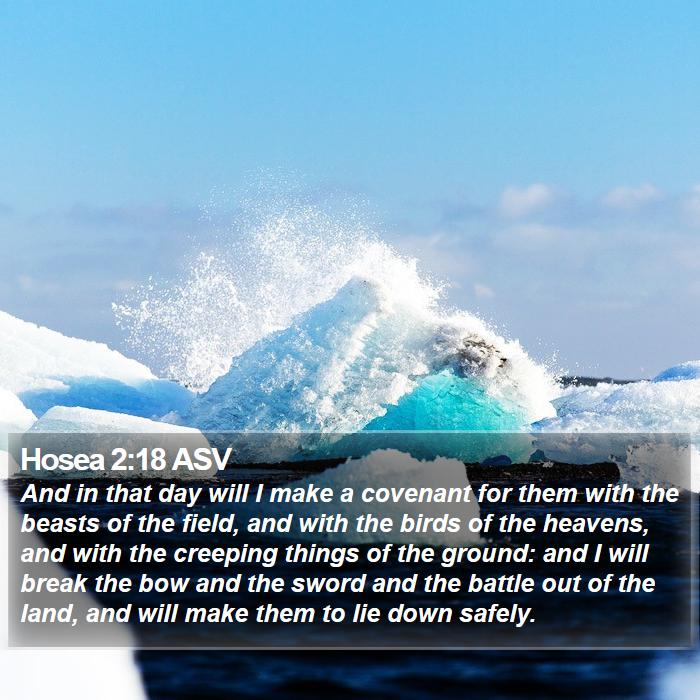 Hosea 2:18 ASV Bible Study