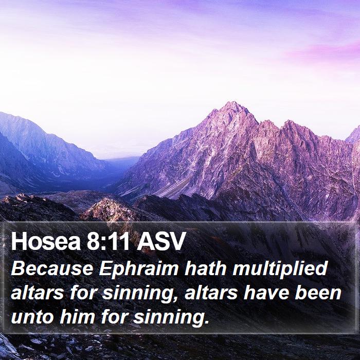 Hosea 8:11 ASV Bible Study