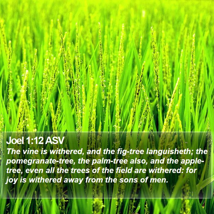 Joel 1:12 ASV Bible Study