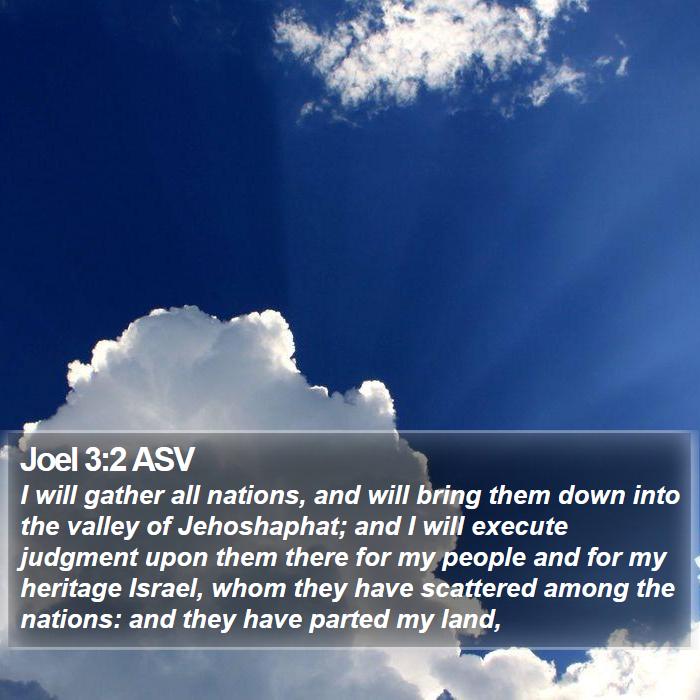 Joel 3:2 ASV Bible Study