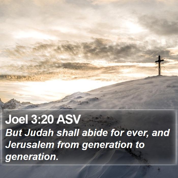 Joel 3:20 ASV Bible Study