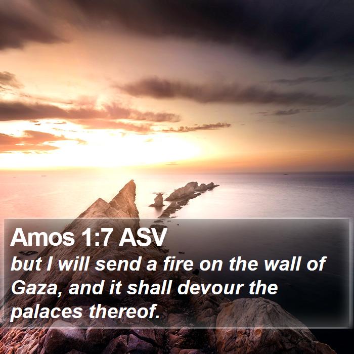 Amos 1:7 ASV Bible Study