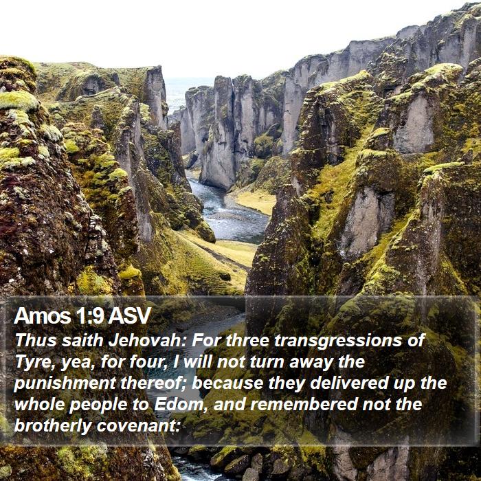 Amos 1:9 ASV Bible Study