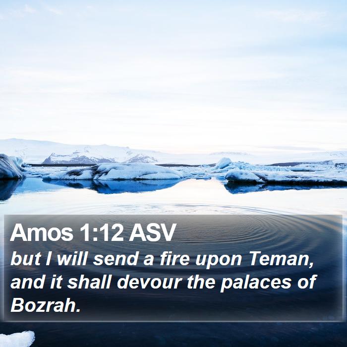 Amos 1:12 ASV Bible Study