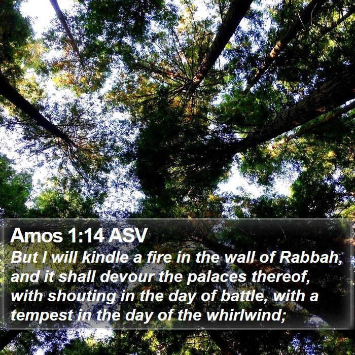 Amos 1:14 ASV Bible Study