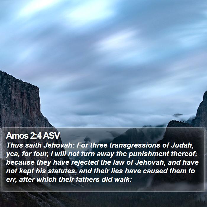 Amos 2:4 ASV Bible Study