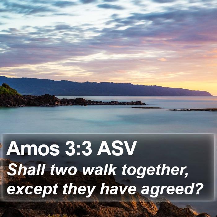 Amos 3:3 ASV Bible Study