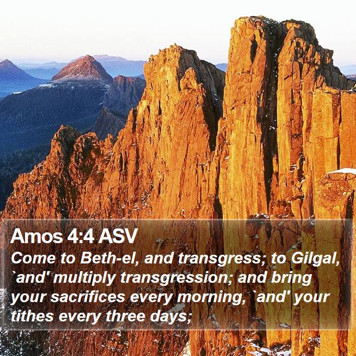 Amos 4:4 ASV Bible Study